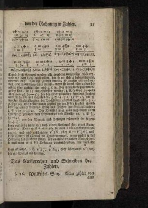 Das Aussprechen und Schreiben der Zahlen.