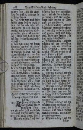 Vom Sterben, Auferstehung, ewigen Tod und Leben