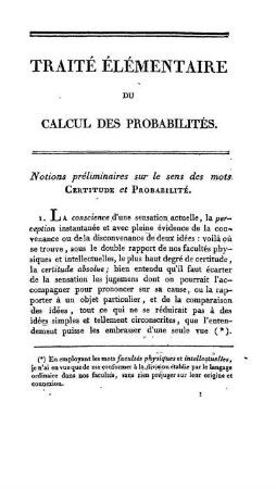 Traité Élémentaire du Calcul des Probabilités.