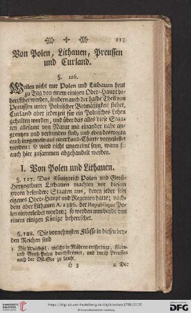 Von Polen, Lithauen, Preussen und Curland