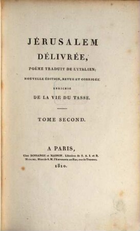 Jérusalem délivrée : poème, 2