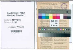 Entnazifizierung Wilhelm Joosten , geb. 05.04.1902 (Kohlenhaendler)