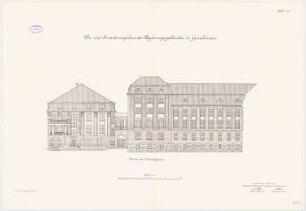 Regierungsgebäude, Gumbinnen Erweiterungsbau: Aufriss 1:100