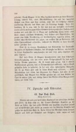 IV. Sprache und Litteratur