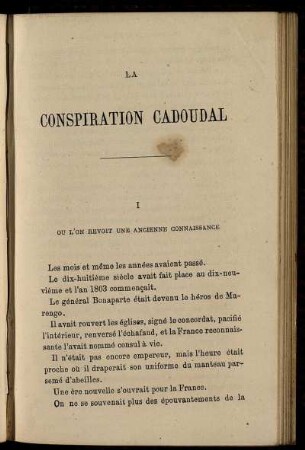 La conspiration Cadoudal