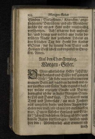 Auf den Char-Freytag.
