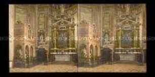 Altar und Grabmal von Gian Galeazzo Visconti, Herzog von Mailand und Gönner des Klosters, im südlichen Querschiff, Pavia