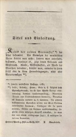 J. G. von Herders sämmtliche Werke, 14. Zur Philosophie und Geschichte ; 14, Verstand und Erfahrung, Vernunft und Sprache : Eine Metakritik zur Kritik der reinen Vernunft