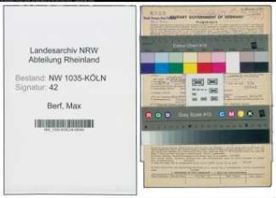 Entnazifizierung Max Berf , geb. 09.11.1895 (Betriebsfuehrer)
