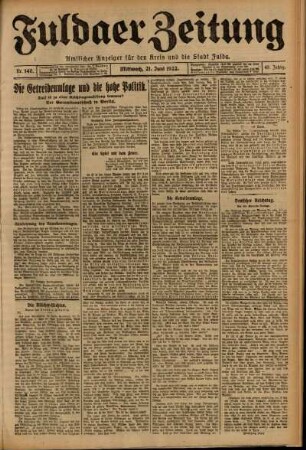 Ausgabe vom Mittwoch, den 21. Juni 1922.