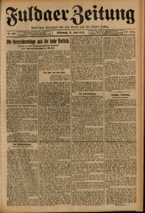 Ausgabe vom Mittwoch, den 21. Juni 1922.