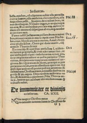 De immunitate et divitiis ecclesiarum. Ca. XXII.