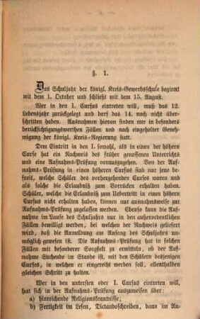 Disciplinar-Satzungen für die Schüler der Königlichen Kreis-Gewerbsschule zu Bayreuth