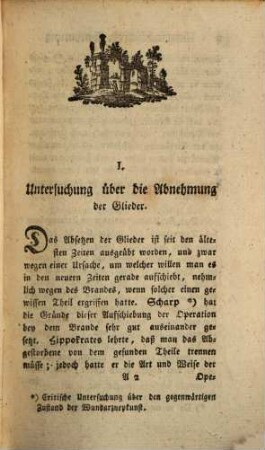 Vermischte Chirurgische Schriften, 1 : Mit Kupferstichen