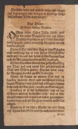 Das Dritte: Jn seiner eigenen Melodey.