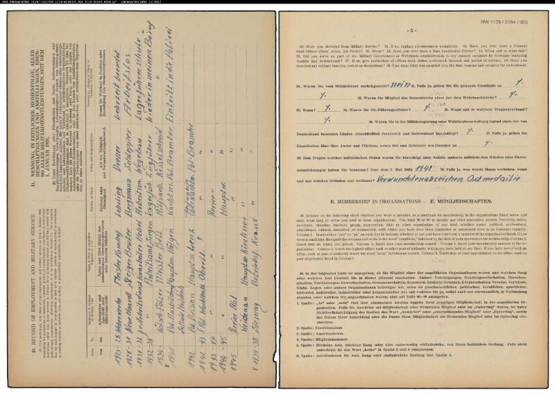 Entnazifizierung Walter Stauf , geb. 09.06.1908 (Polizist)
