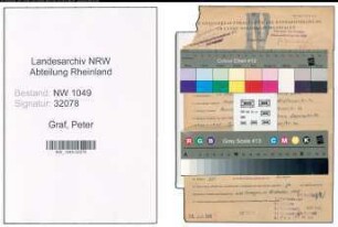 Entnazifizierung Peter Graf , geb. 10.11.1902 (Ladeschaffner)