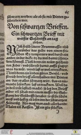 Von schwarzen Brieffen