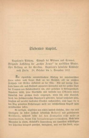 Siebentes Kapitel. Napoleon's Rückzug ...