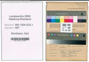 Entnazifizierung Karl Nordmann , geb. 16.03.1922 (Lehrer)