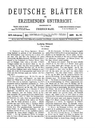 Ludwig Uhland : (Fortsetzung)
