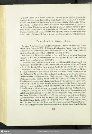 Erwachendes Kunstleben