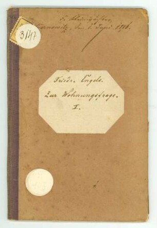 Zur Wohnungsfrage. I