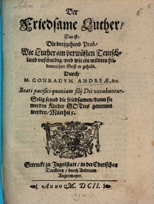 Der friedsame Luther : 12. Probe