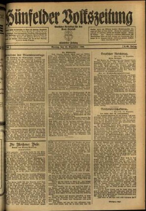 Ausgabe vom Montag, den 13. Dezember 1920.