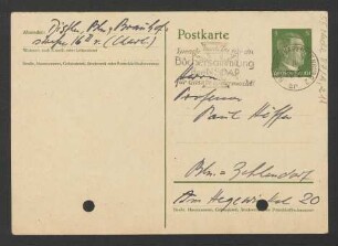 Postkarte an Paul Höffer : 14.11.1941