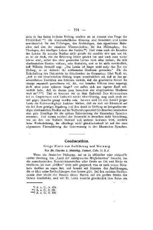 Coeducation : einige Worte zur Aufklärung und Warnung