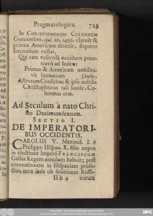 Ad Seculum à nato Christo Decimumsextum.
