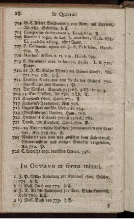 In Octavo et forma minori
