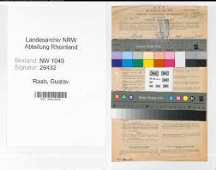 Entnazifizierung Gustav Raab , geb. 31.05.1894 (Postbeamter)