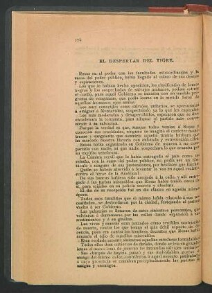 El despertar del tigre.