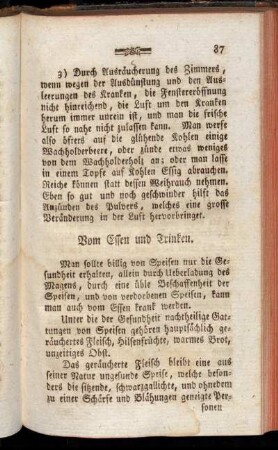 [Zweyter Absatz.] Vom Essen und Trinken.