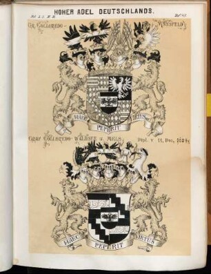 Taf. 48. Gr. Colloredo-Mansfeld. - Graf Colloredo-Waldsee u. Mels. Dipl. v. 11. Dec. 1624