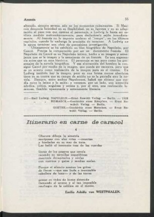 Itinerario en carne de caracol