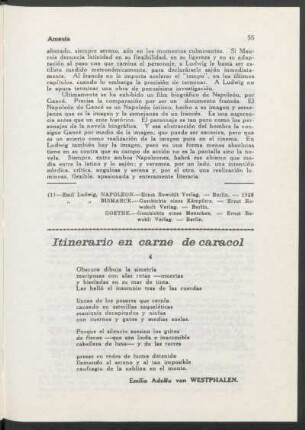 Itinerario en carne de caracol