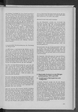 3 Regionale Analysen zu den Bürgerschaftswahlen 1974 und 1978