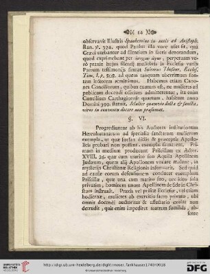 § VI. Exemplum Priscilla in medium affertur atque expenditur, probaturque quod Priscilla non publice docuerit, […]