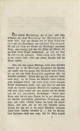 Das alte Schloß Mainberg bei Schweinfurt und seine frühern Bewohner : historische Skizze