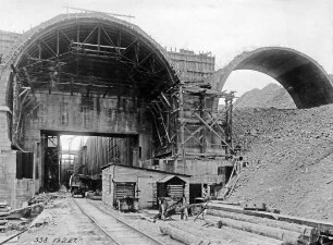 Bau Schleuse Anderten (Hindenburgschleuse) am Mittellandkanal