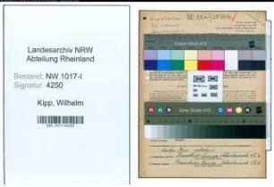 Entnazifizierung Wilhelm Kipp , geb. 09.02.1898 (Schlosser)