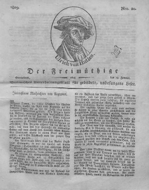 Nro. 20., Sonnabend, den 28. Januar 1809