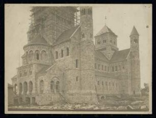 Sankt Antonius Basilika, Rheine: Eingangsseite während der Bauarbeiten