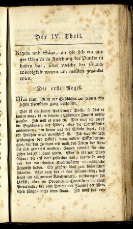 Die erste Regel. [bis] Die neunte Regel.