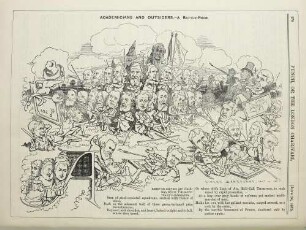 Academics and outsiders. A battle-piece