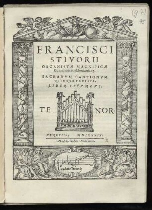 Francesco Stivori: Sacrarum cantionum quinque vocibus. Liber secundus. Tenor