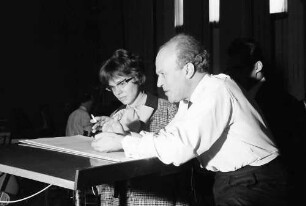 Donaueschingen: Donaueschinger Musiktage; Ernest Bour am Pult mit Renate Fischer